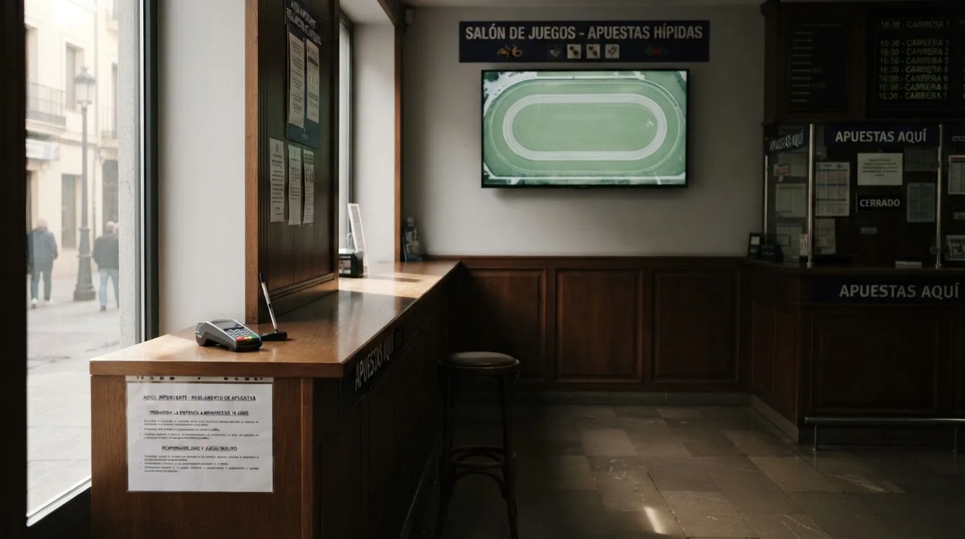 Una sala de tribunal vacía con bancos de madera a la luz de la mañana